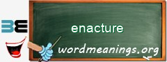 WordMeaning blackboard for enacture